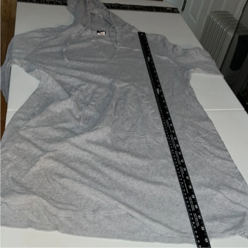 J. Crew size XL Gray hooded long loose sweatshirt cover up lounge wear